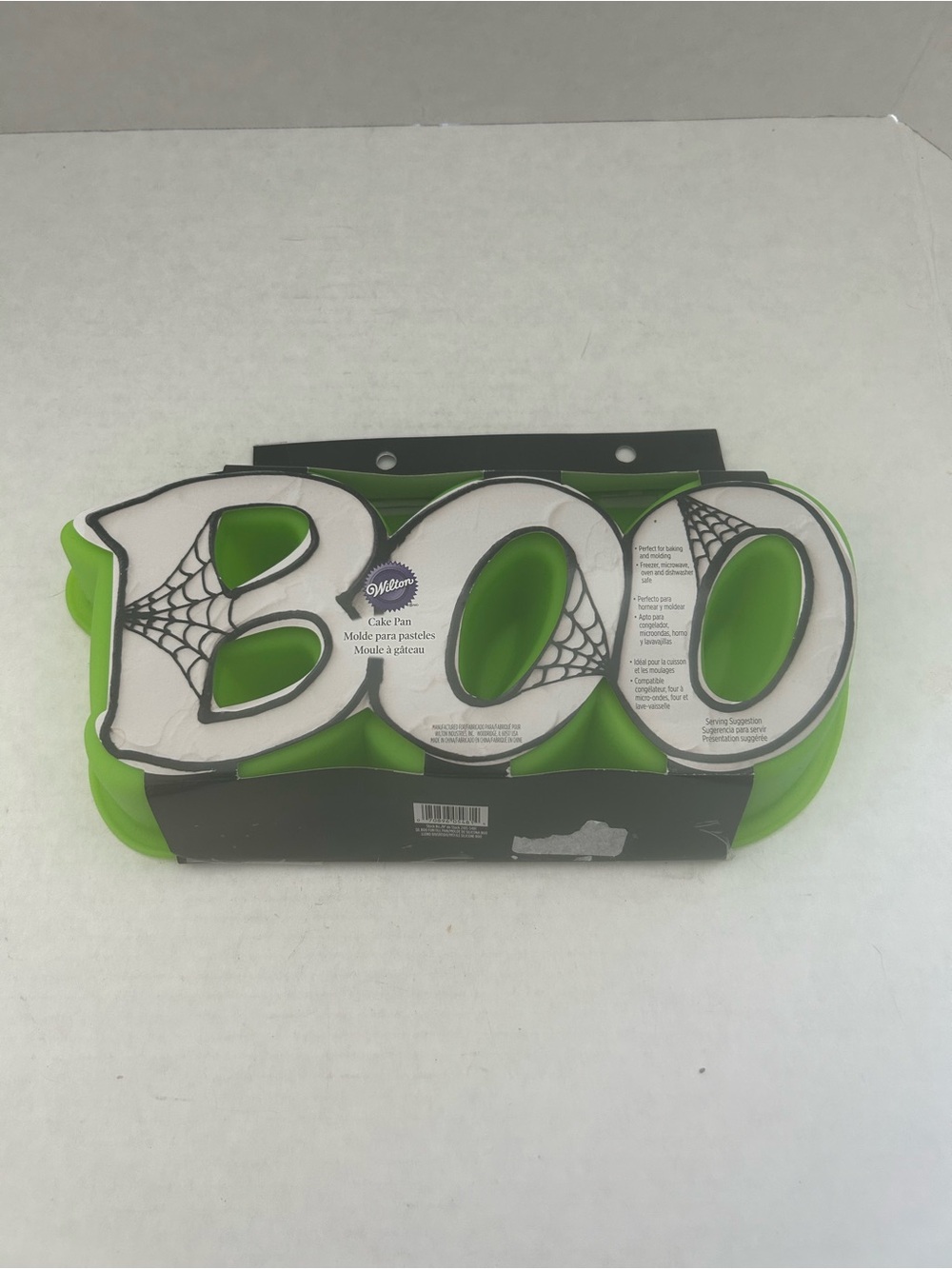 Wilton Neon Green "BOO" Halloween Silicone Cake Pan Set